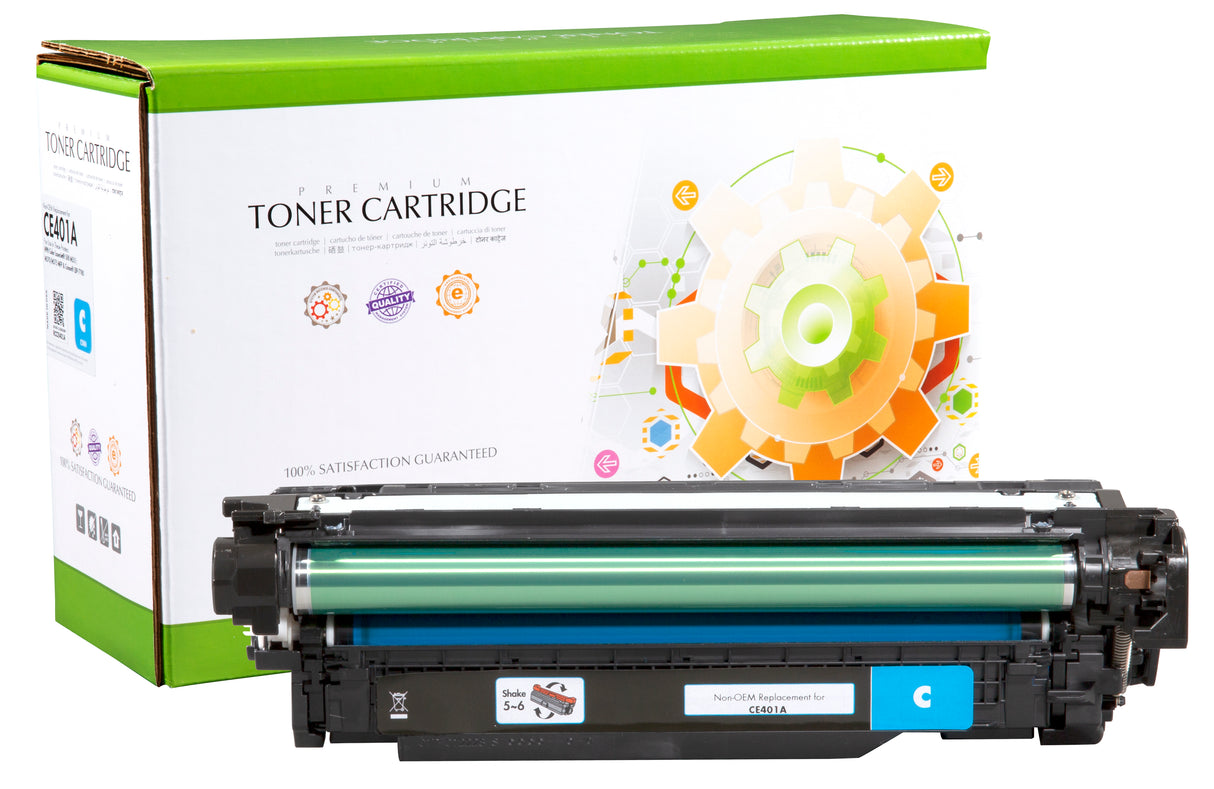 Non-OEM Remanufactured Replacement Toner Cartridge for HP CE401A