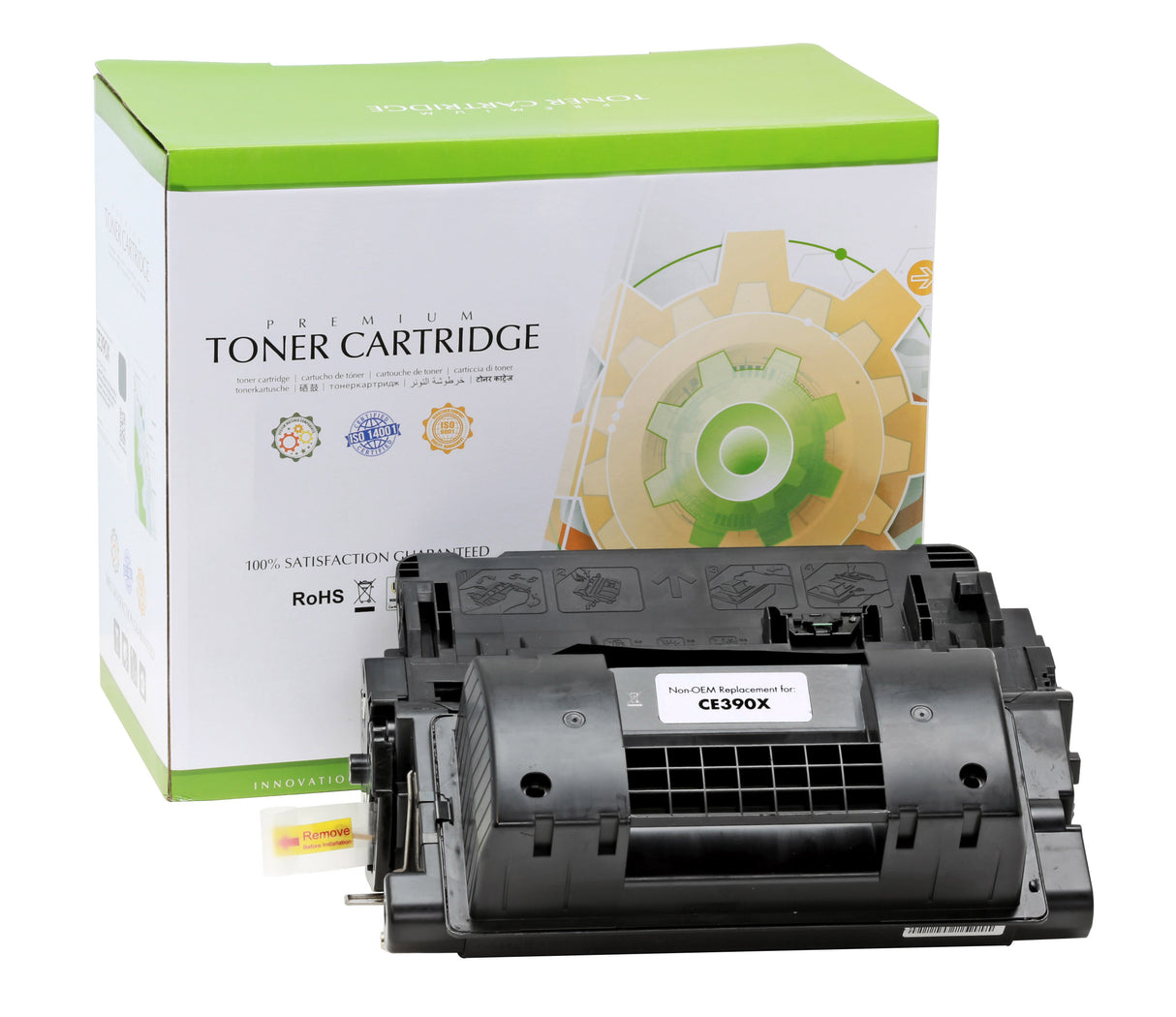 Non-OEM Remanufactured Replacement Toner Cartridge for HP CE390X