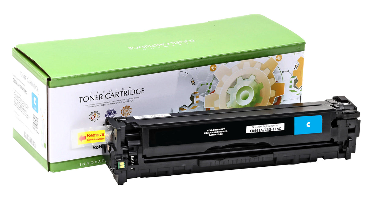 Non-OEM Remanufactured Replacement Toner Cartridge for HP CB541A