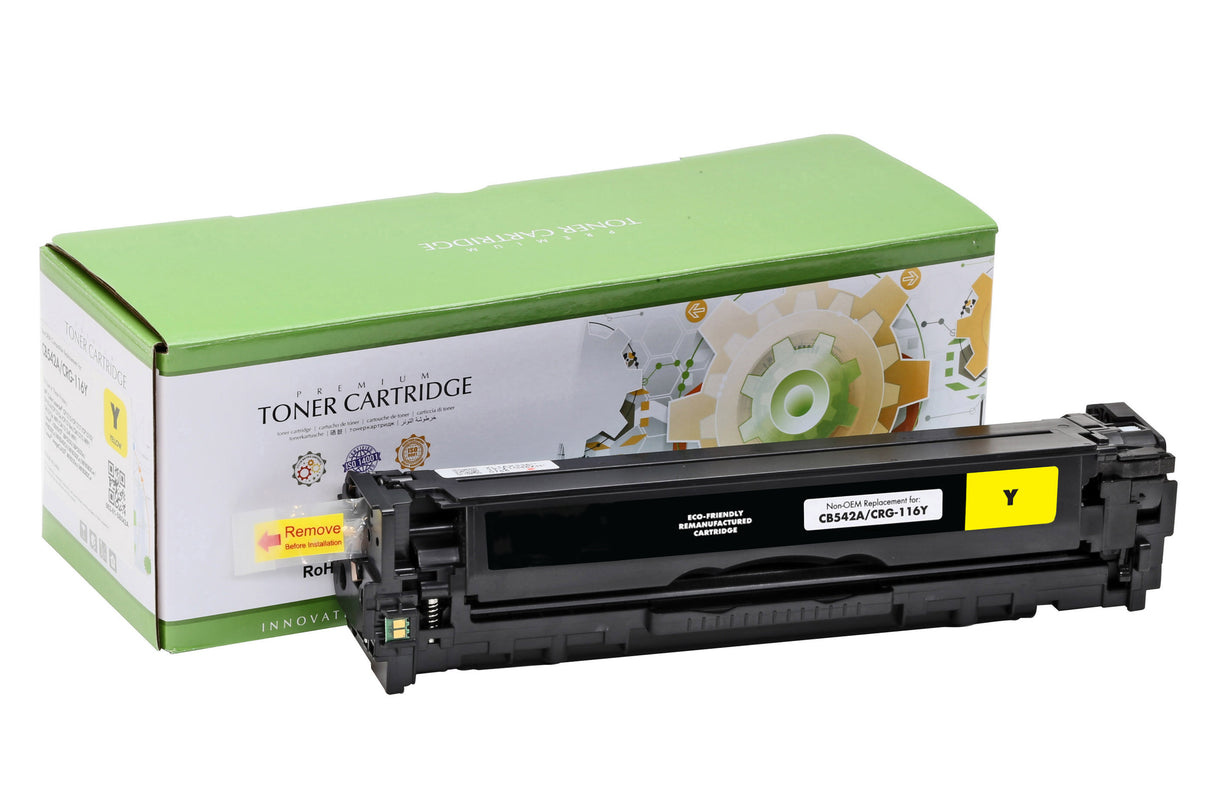 Non-OEM Remanufactured Replacement Toner Cartridge for HP CB542A