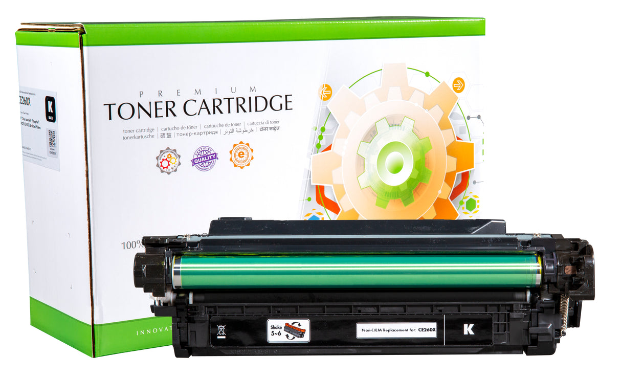 Non-OEM Remanufactured Replacement Toner Cartridge for HP CE260X