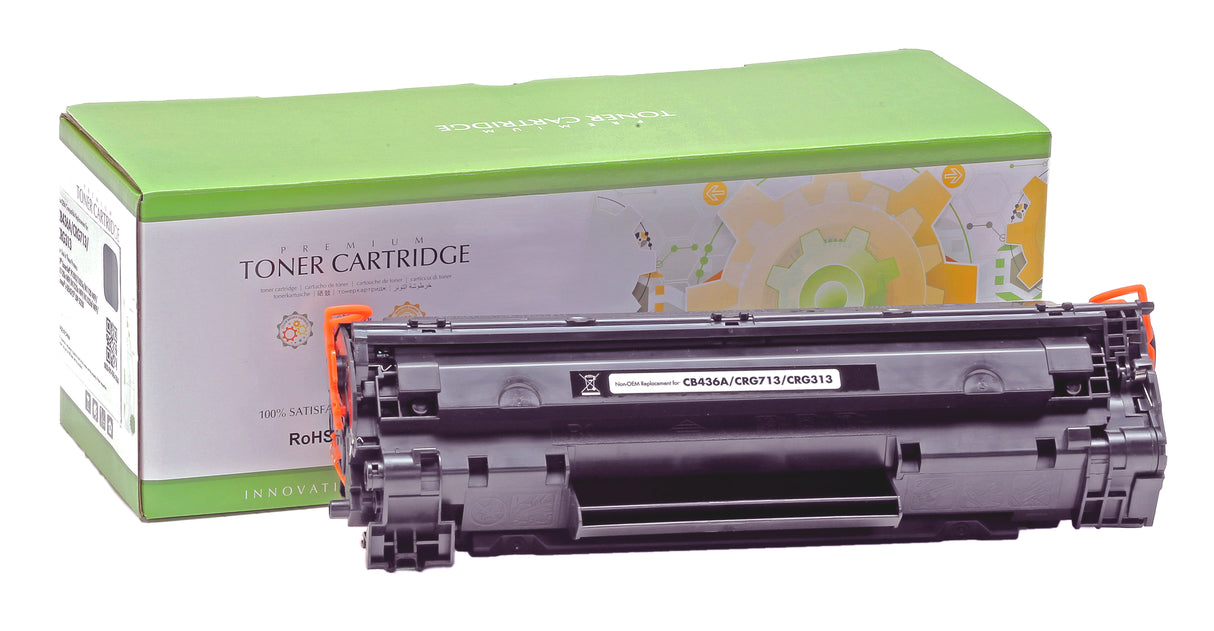 Non-OEM Remanufactured Replacement Toner Cartridge for HP CB436A