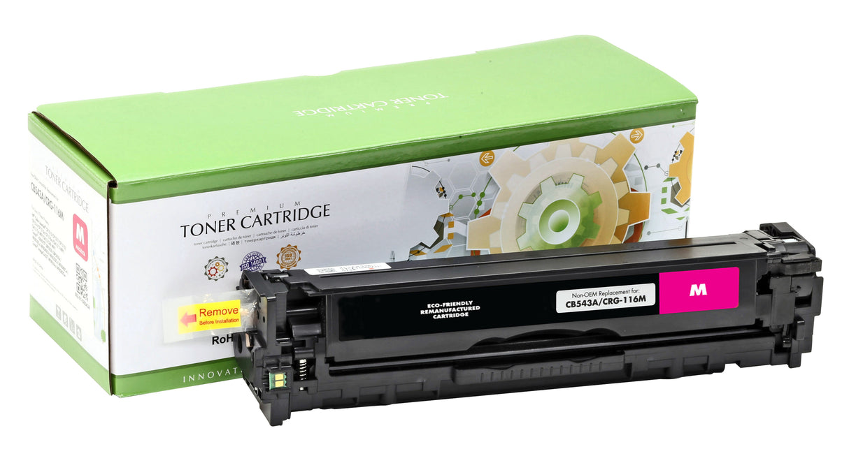 Non-OEM Remanufactured Replacement Toner Cartridge for HP CB543A