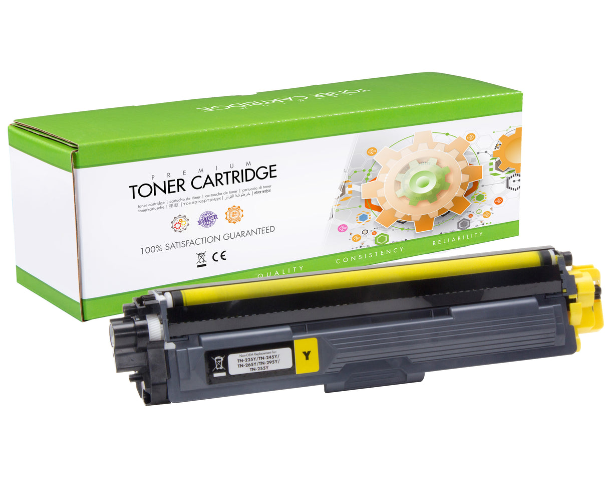 Non-OEM Compatible Replacement Cartridge for Brother TN-225Y Yellow