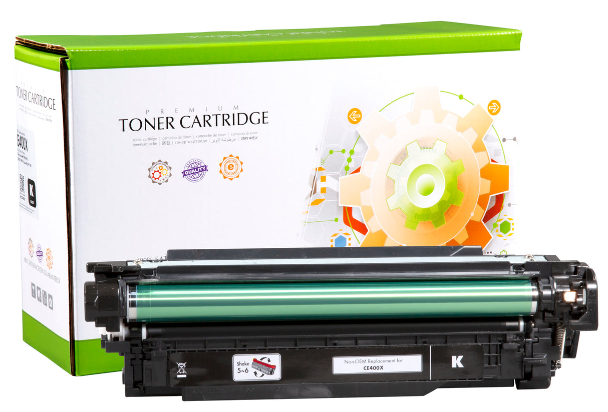 Non-OEM Remanufactured Replacement Toner Cartridge for HP CE400X