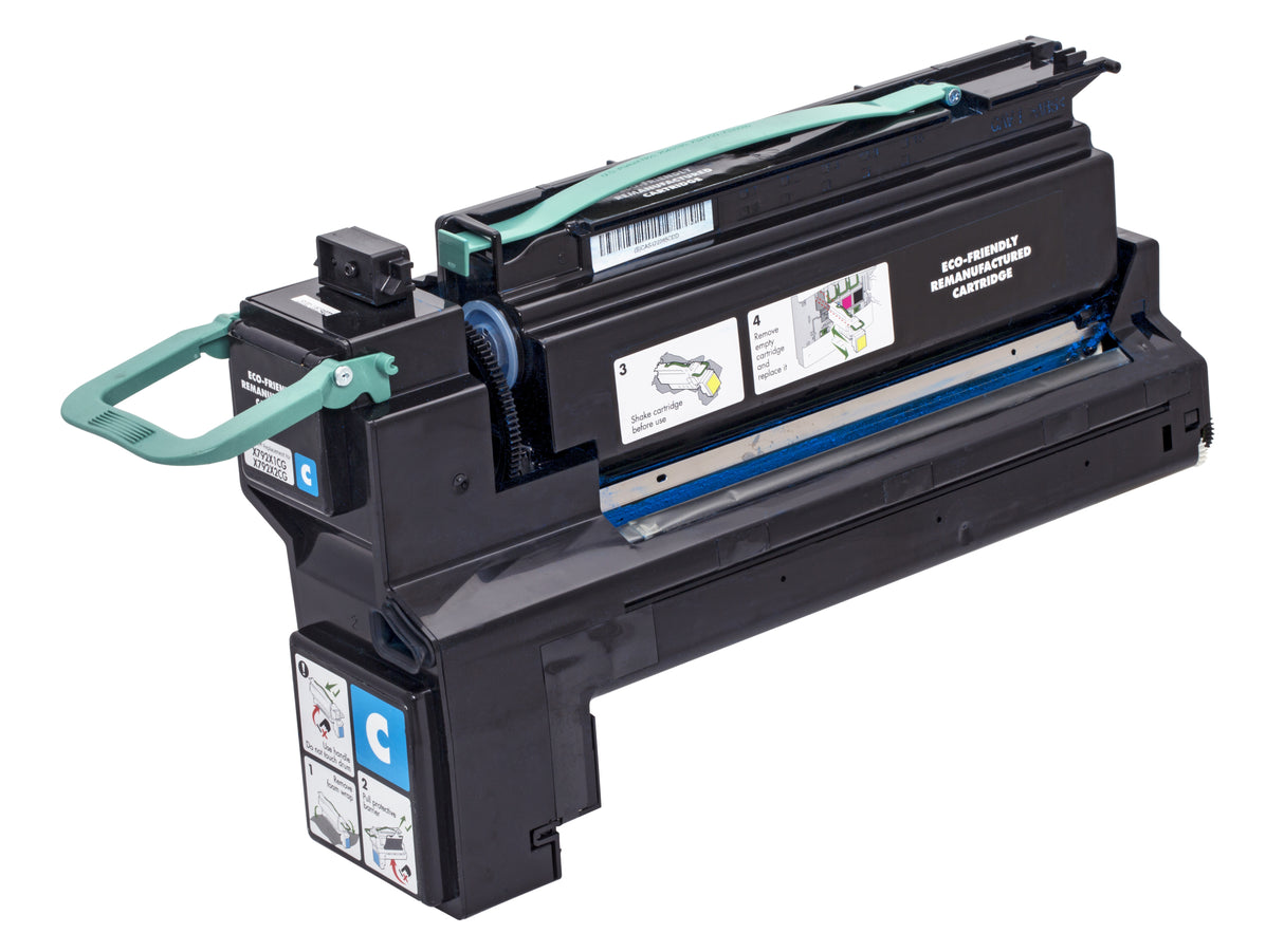 Non-OEM Remanufactured Replacement Cartridge for Lexmark X792X1CG/X792X2CG (20K) Cyan