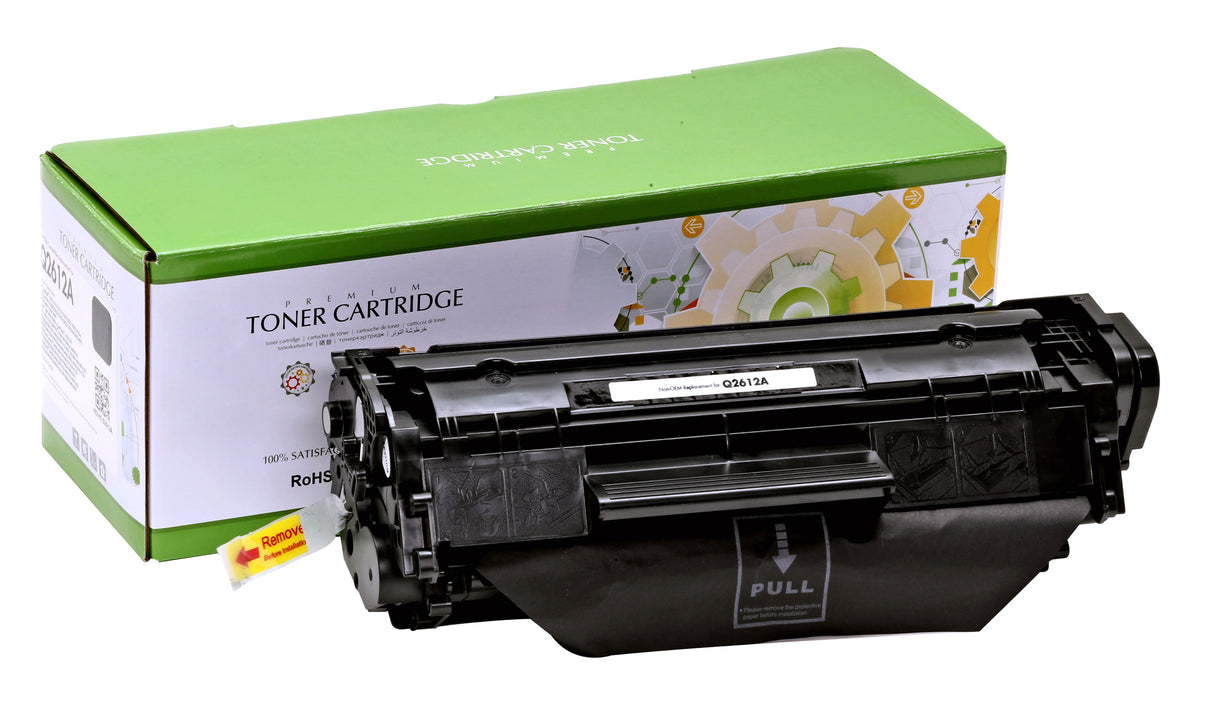 Non-OEM Remanufactured Replacement Toner Cartridge for HP Q2612A