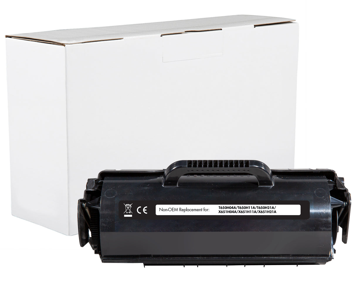 Non-OEM Remanufactured Replacement Cartridge for Lexmark X651H11A and Related Brands